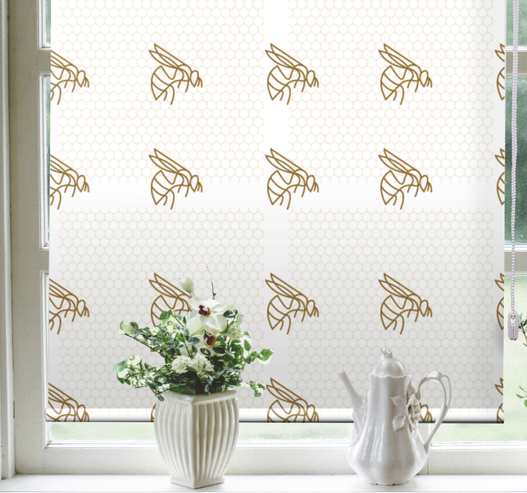 Honey Bee Pattern animal blind - TenStickers
