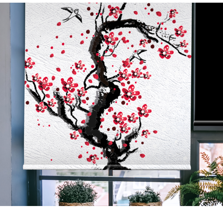 Japanese ink culture Original roller blind - TenStickers