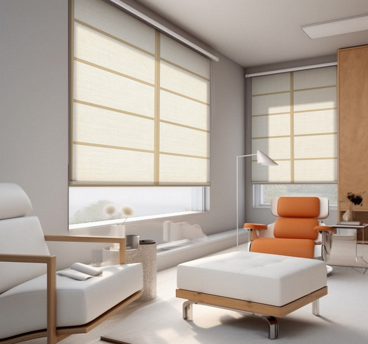 Japanese panel structure texture roller blind - TenStickers