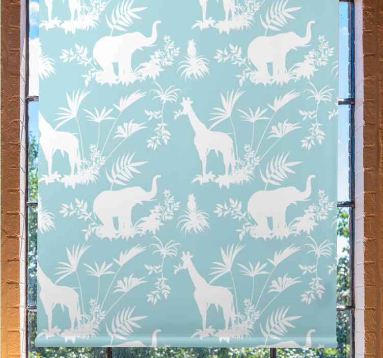 Jungle Toile vintage More vintage roller blind - TenStickers