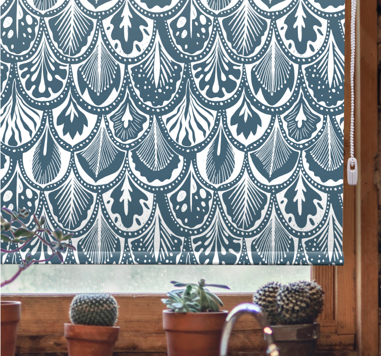 Leafy Pattern Design flowers and plant blind - TenStickers