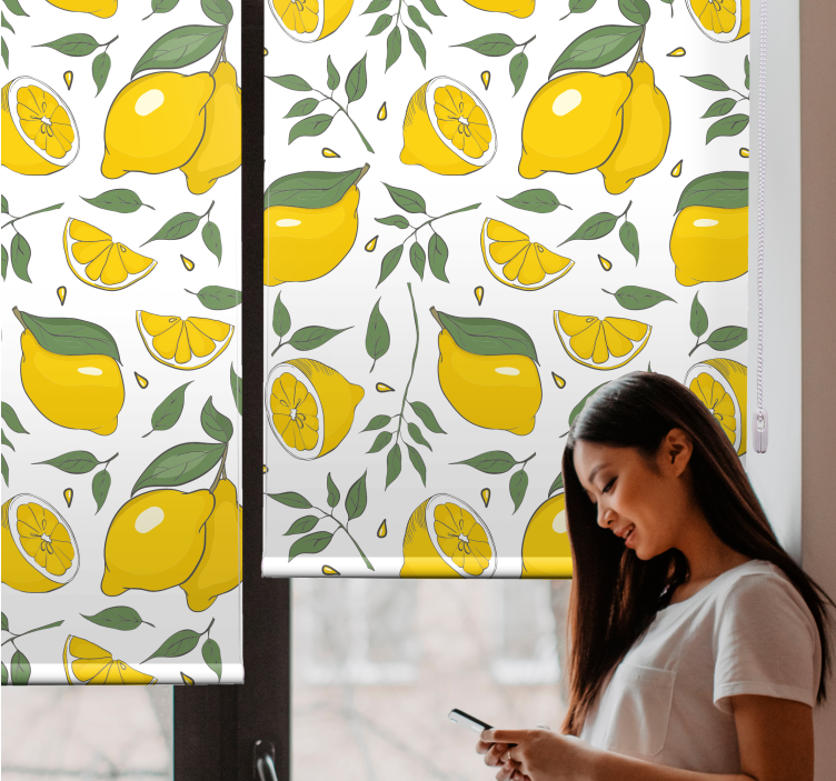 LEMONS AND SLICES fruit and vegetable blind - TenStickers