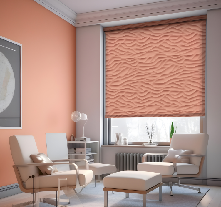 Light salmon textured Living room blind - TenStickers