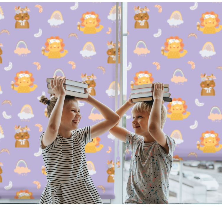 Baby animals and rainbows childrens blind - TenStickers