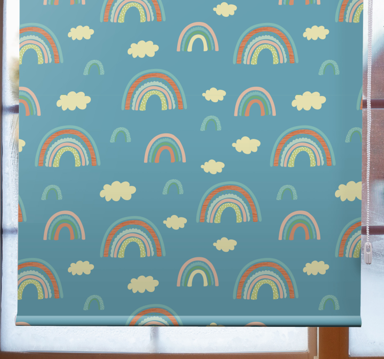 Lively rainbow motif childrens blind - TenStickers