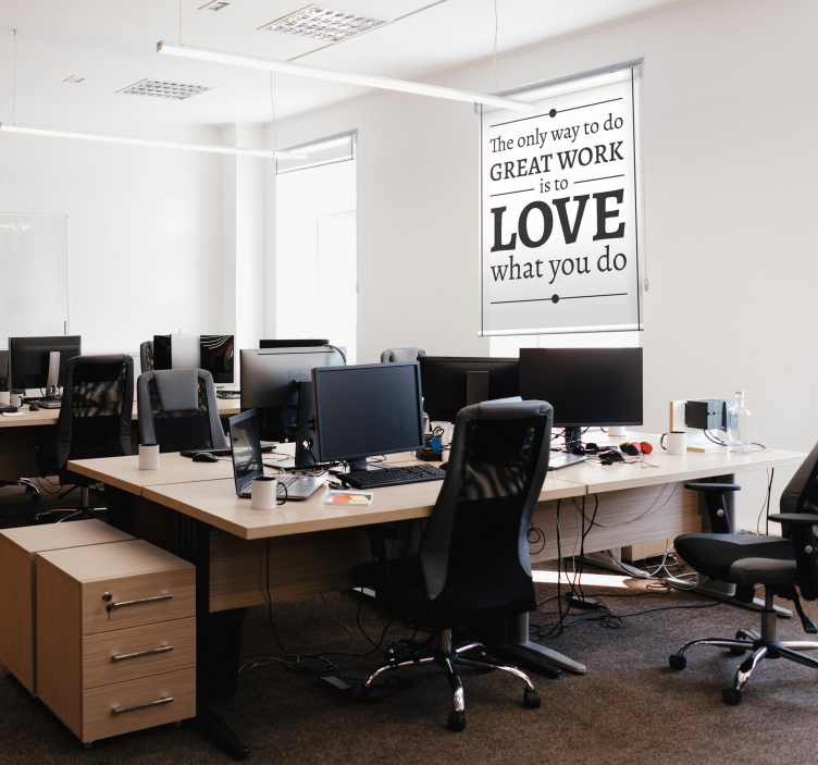 Love what you do Original roller blind - TenStickers