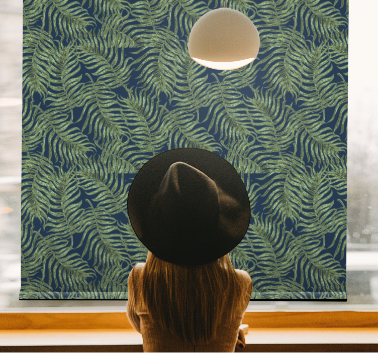 Lush Fern Pattern flowers and plant blind - TenStickers
