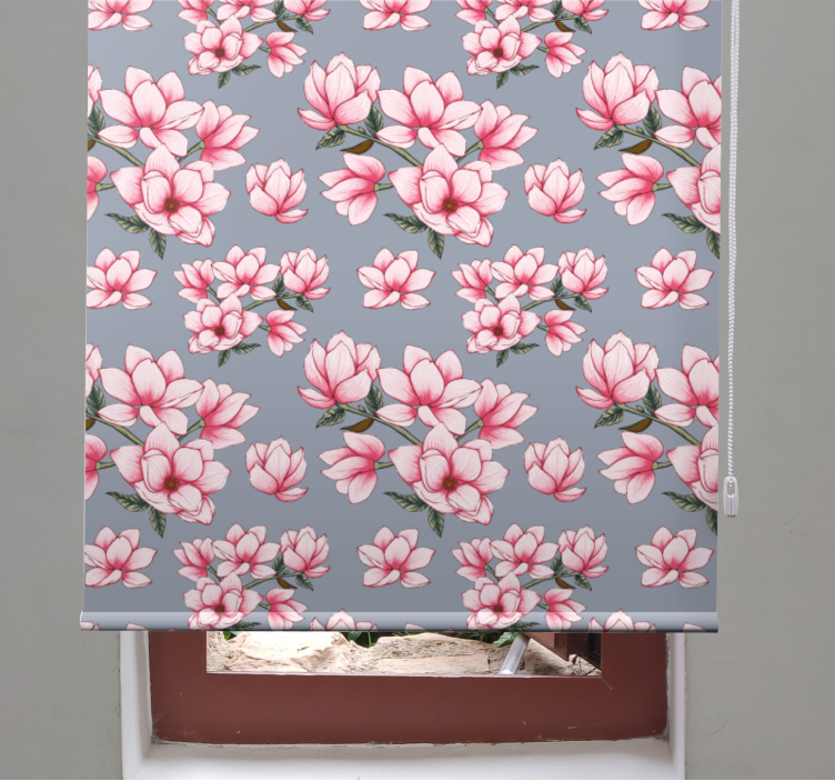 Magnolia Blossom Pattern flowers and plant blind - TenStickers