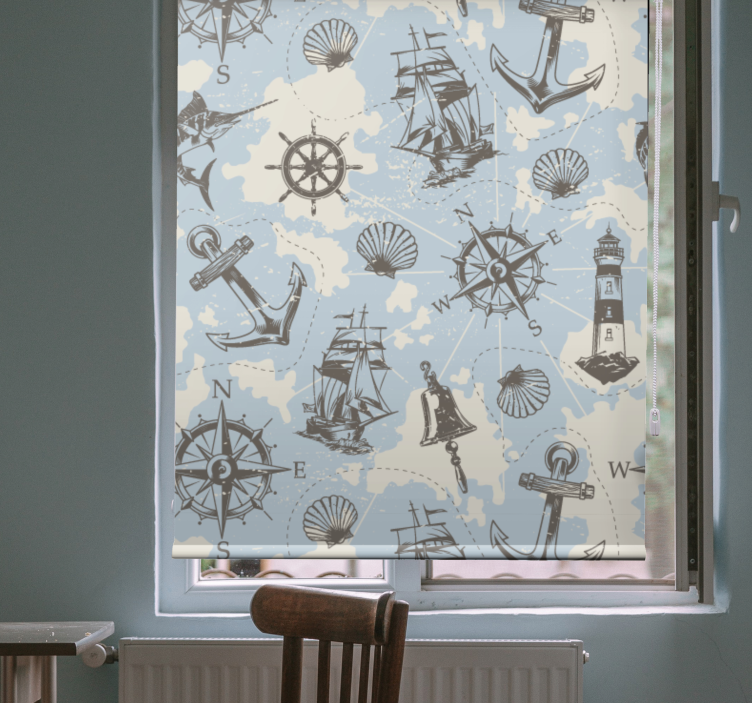 Maritime Adventure Pattern other blind - TenStickers