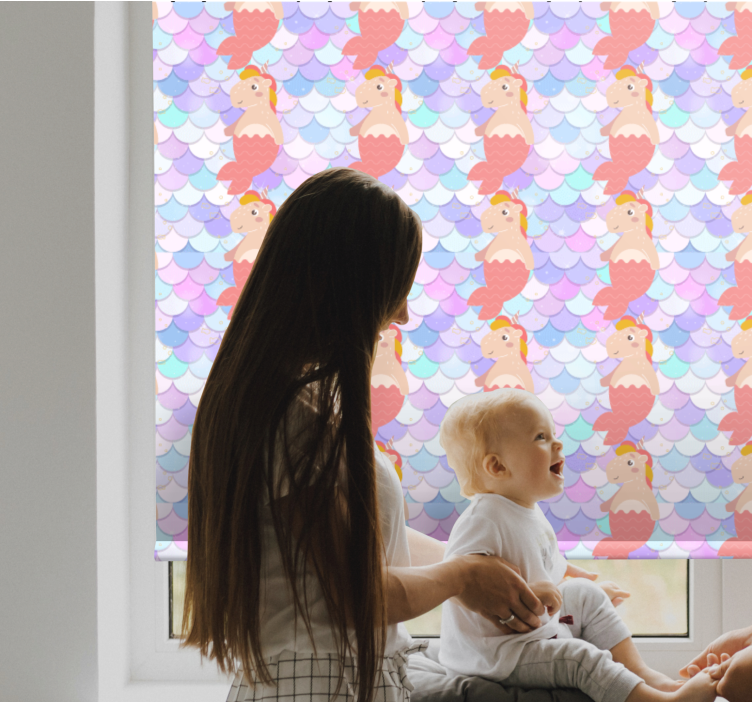 Unicorn mermaid pattern childrens blind - TenStickers