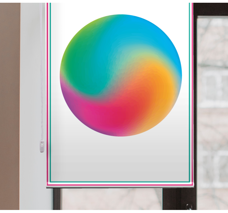 Multicolor circle abstract art Blind painting - TenStickers