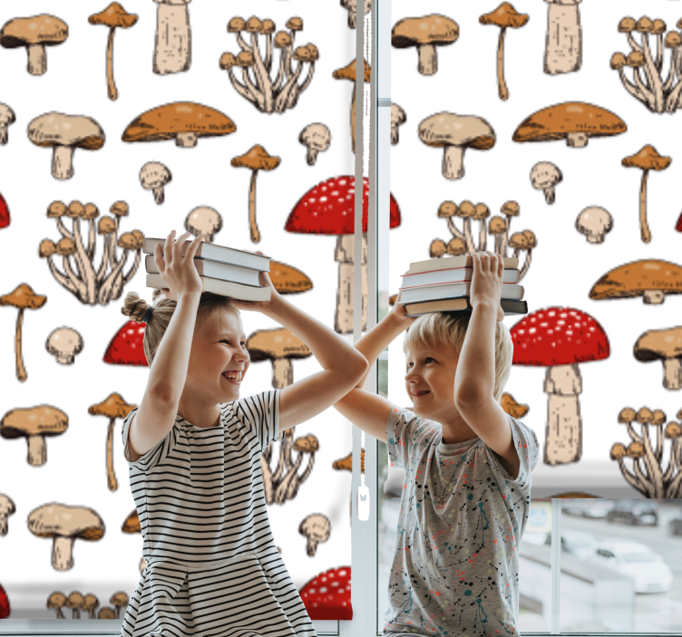 Mushroom brown pattern fruit and vegetable blind - TenStickers