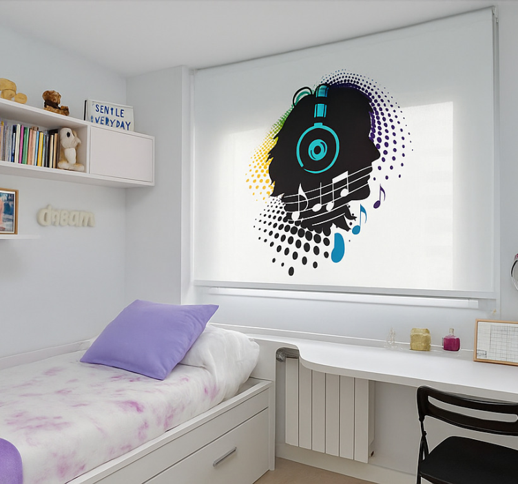 Music Head  teenage  roller blind - TenStickers
