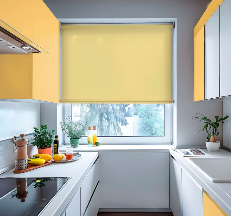 Mustard shades yellow roller blind - TenStickers