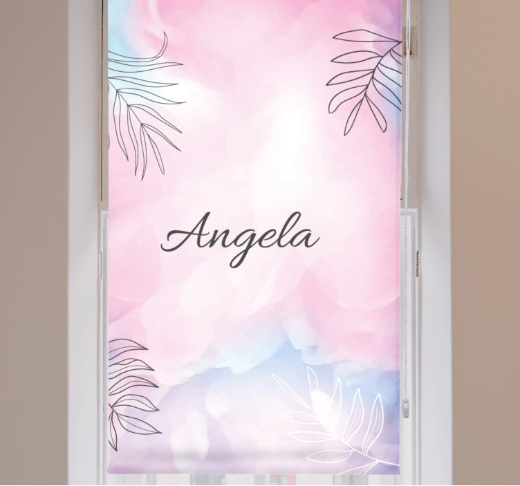 Name with palm leaves flower blind - TenStickers