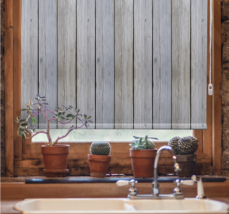 Natural grey wood texture and pattern blind - TenStickers