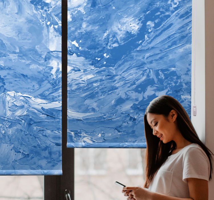 Ocean wave motif texture and pattern blind - TenStickers