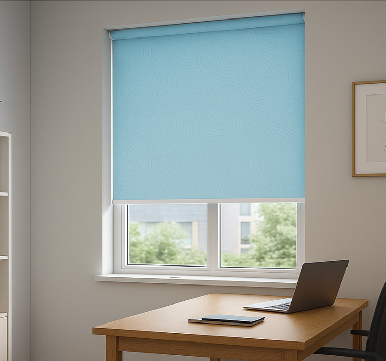Office blind in baby blue - TenStickers
