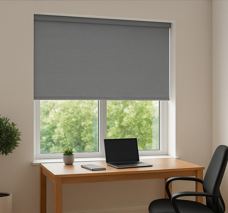 Office blind in grey wolf design - TenStickers
