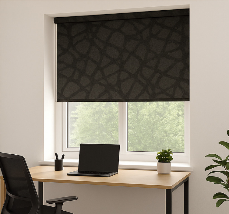 Office blind in sheer black/grey - TenStickers