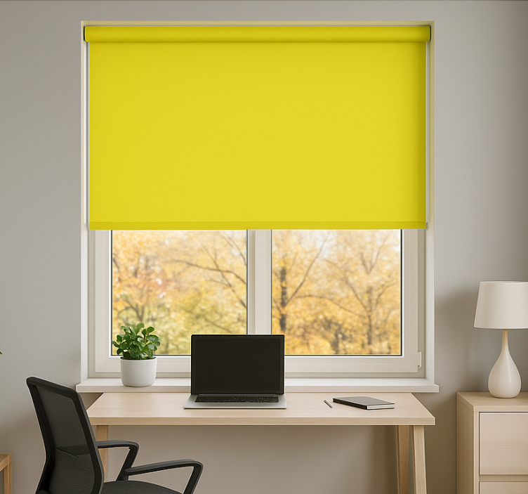 Office blind in trendy yellow shade - TenStickers