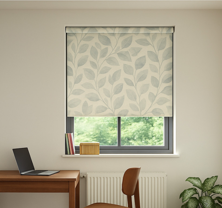 Office blind light blue flower - TenStickers