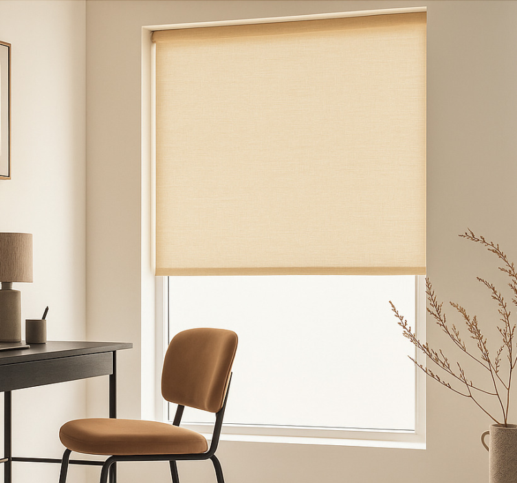 Office blind simple beige sheer - TenStickers
