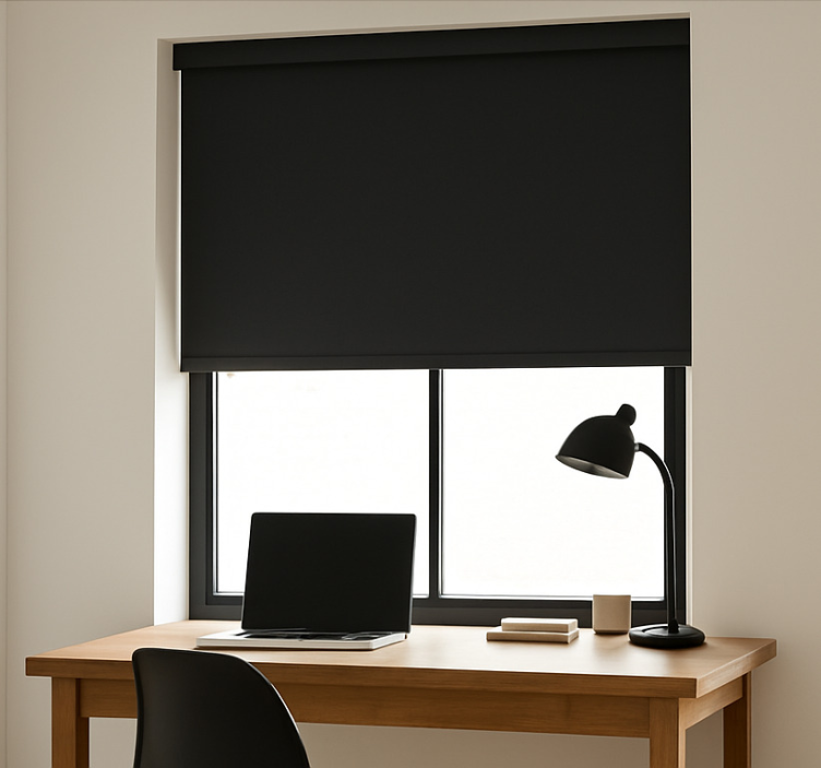 Office blind trendy basic black - TenStickers