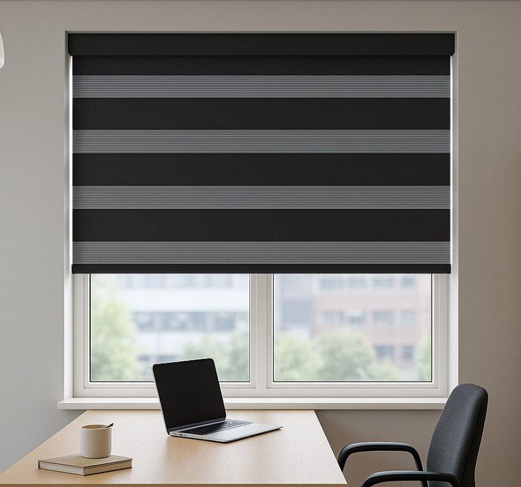 Office blind trendy black sun protection - TenStickers