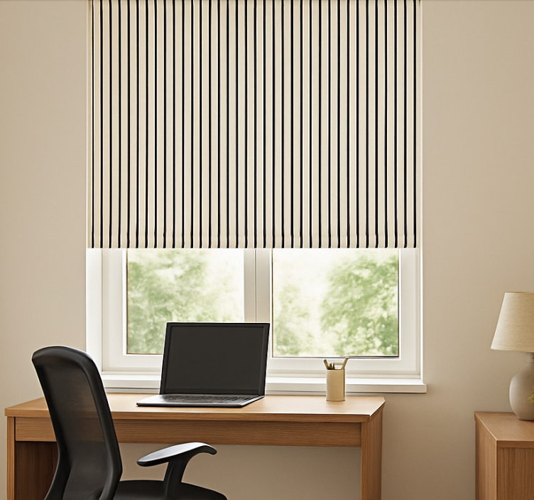 Office blind vertical lines in black - TenStickers