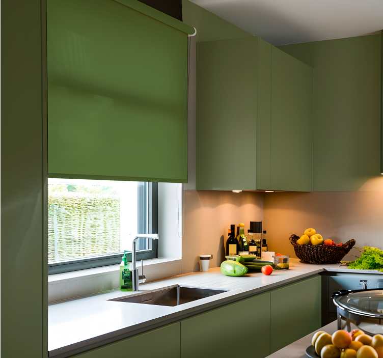 Olive shades green window blind - TenStickers