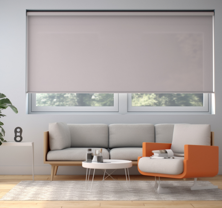 Pastel gray living room roller blind - TenStickers