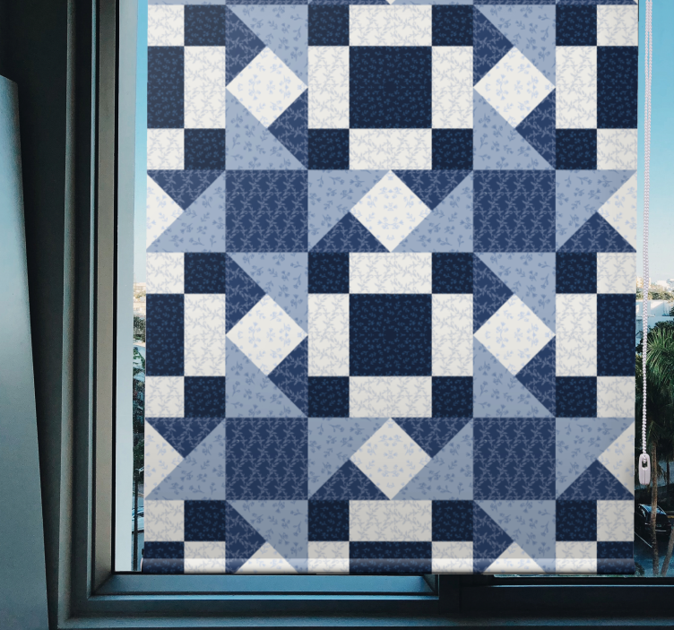 Patchwork Geometric Patterns texture and pattern blind - TenStickers