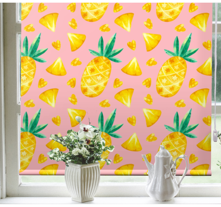 Pineapple Pattern Delight fruit and vegetable blind - TenStickers