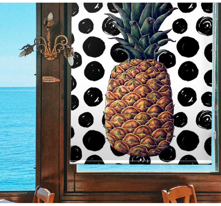 Pineapple with Dots fruit and vegetable blind - TenStickers
