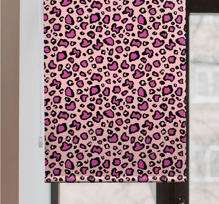 Pink Leopard Print animal roller blind - TenStickers