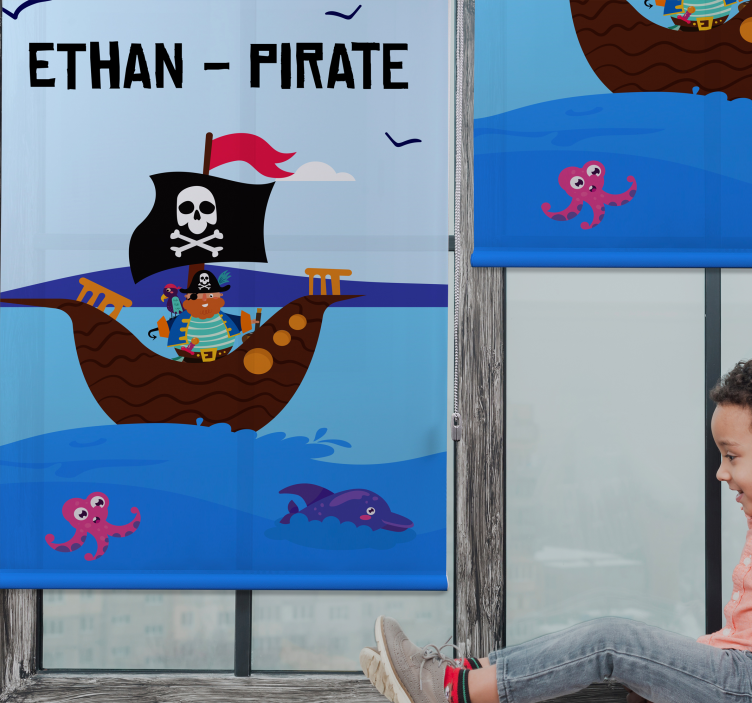 Pirate Adventure Seascape customised blind - TenStickers
