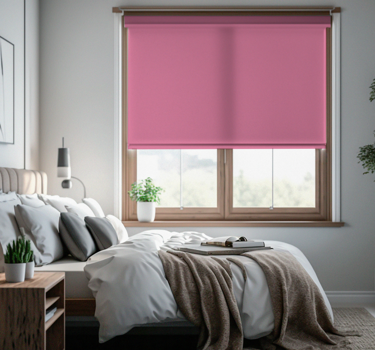 Plain dark pink master bedroom blind - TenStickers