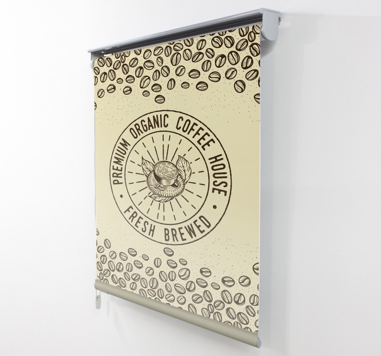 Premium Organic Coffee House kitchen blind - TenStickers