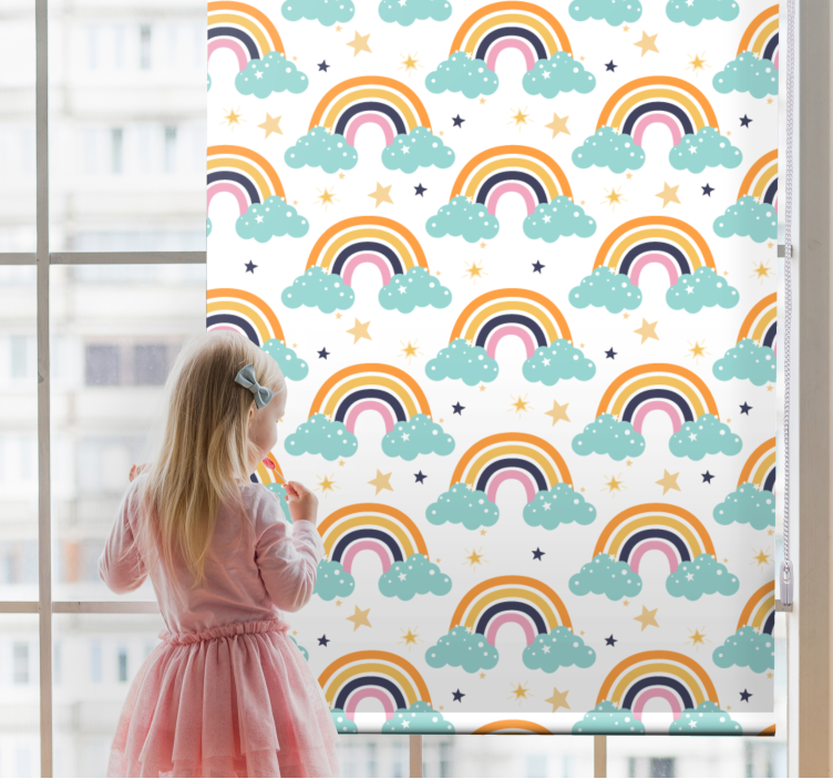 Rainbows and clouds childrens blind - TenStickers