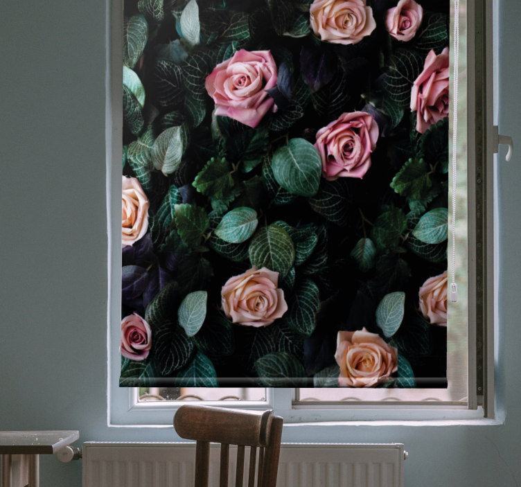 Realistic roses pattern flower blind - TenStickers