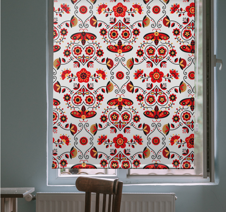 Polish red pattern flower blind - TenStickers