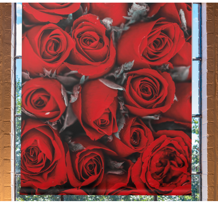 Red roses romantic Flower blind - TenStickers
