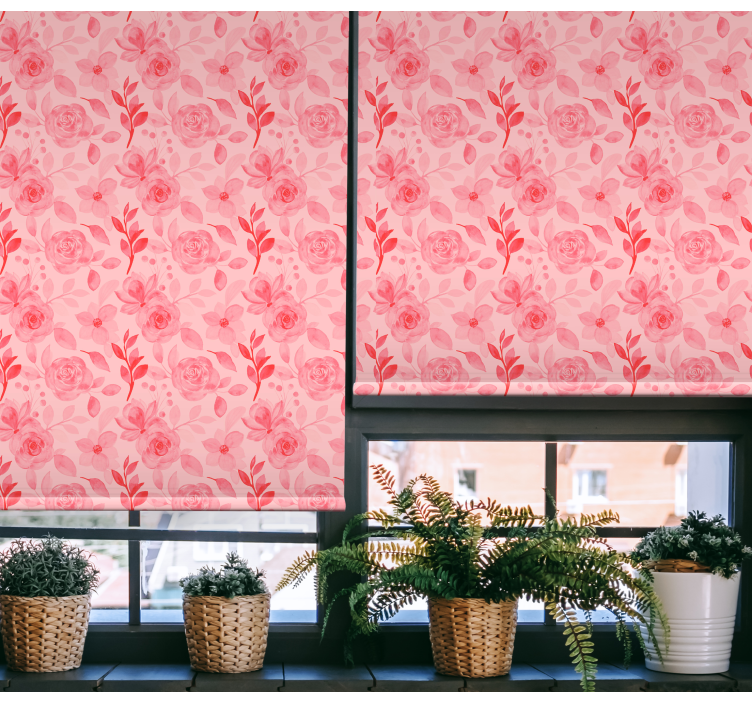 Romantic Rose Pattern flower blind - TenStickers