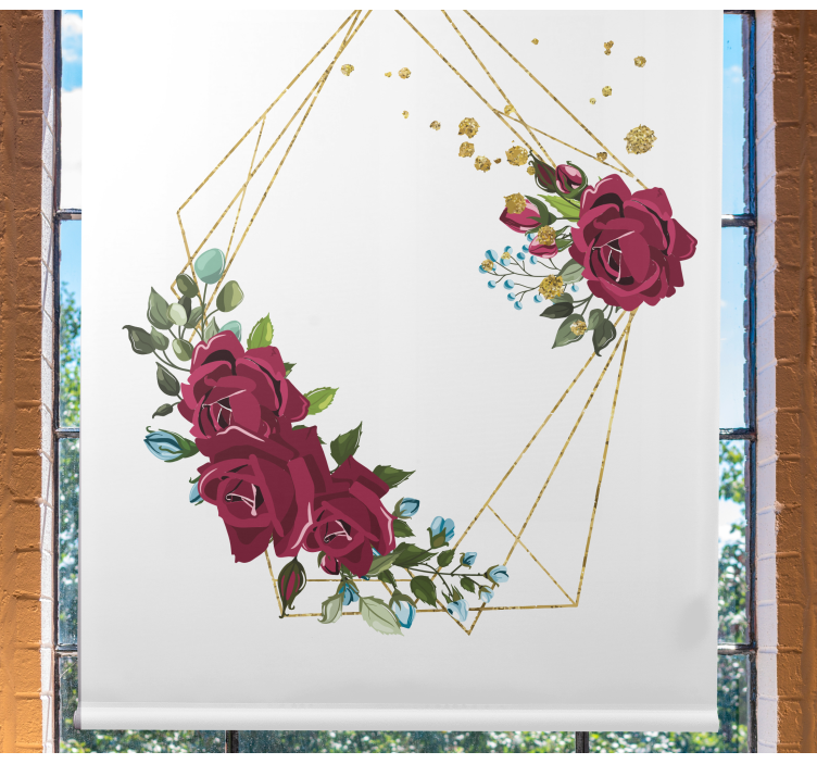 Rose floral arrangement elegant blind - TenStickers