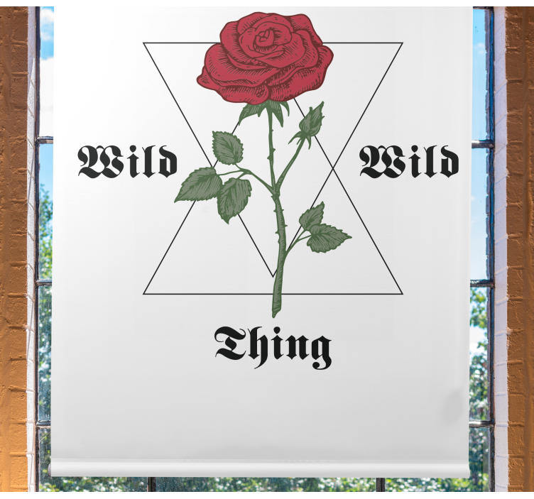 Rose Motif Emblem flower blind - TenStickers