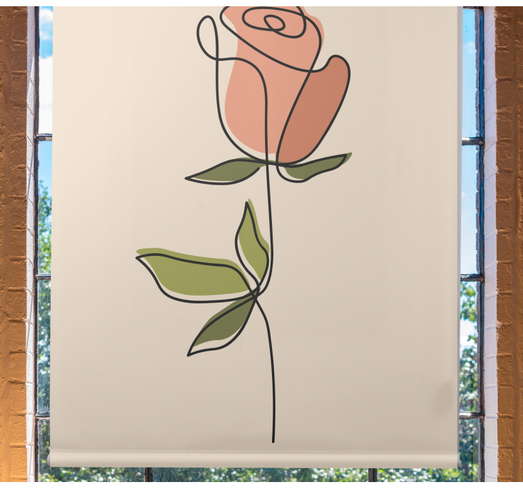 Rose Outline flower blind - TenStickers