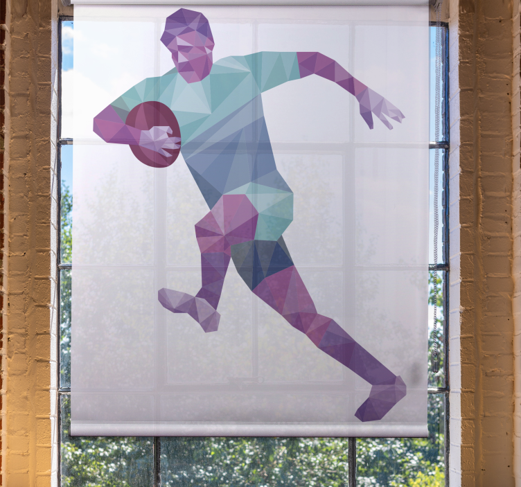 Rugby player sports blind - TenStickers