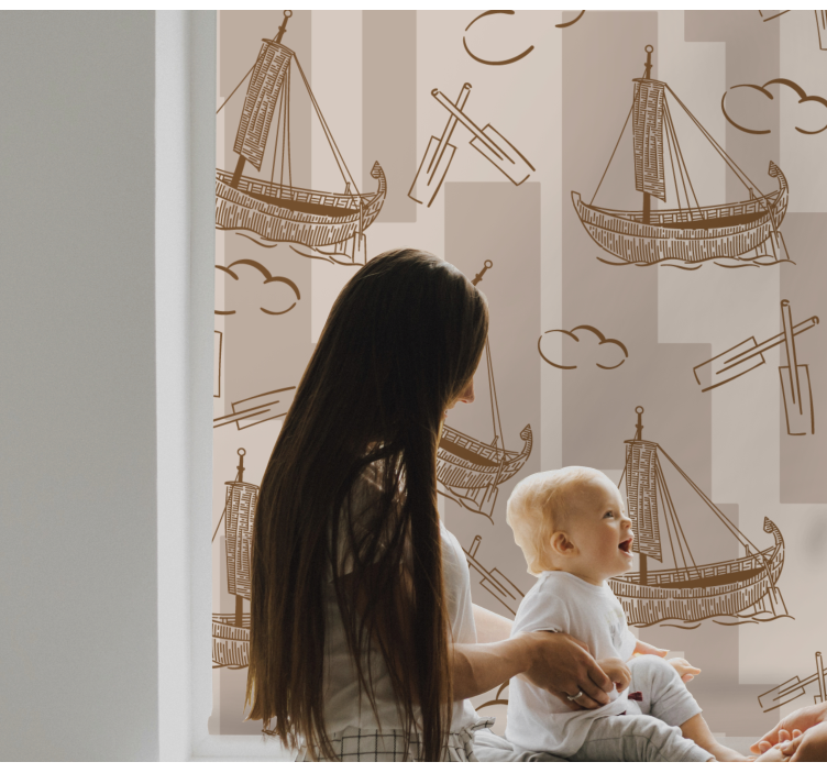 Sailing boats pattern childrens blind - TenStickers