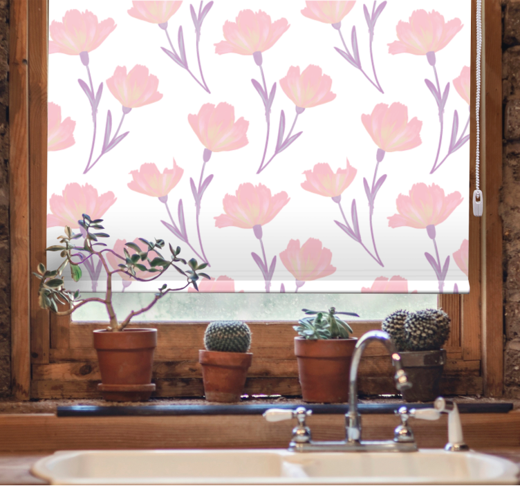 Soft Bloom Theme flower blind - TenStickers